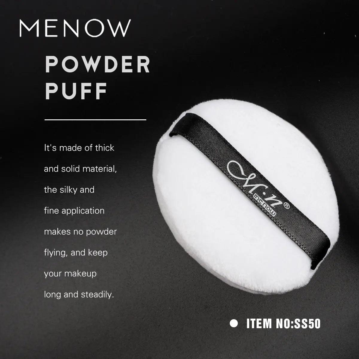 MMU011 menow Cotton Round Makeup Powder Sponge - Mariam's Collection