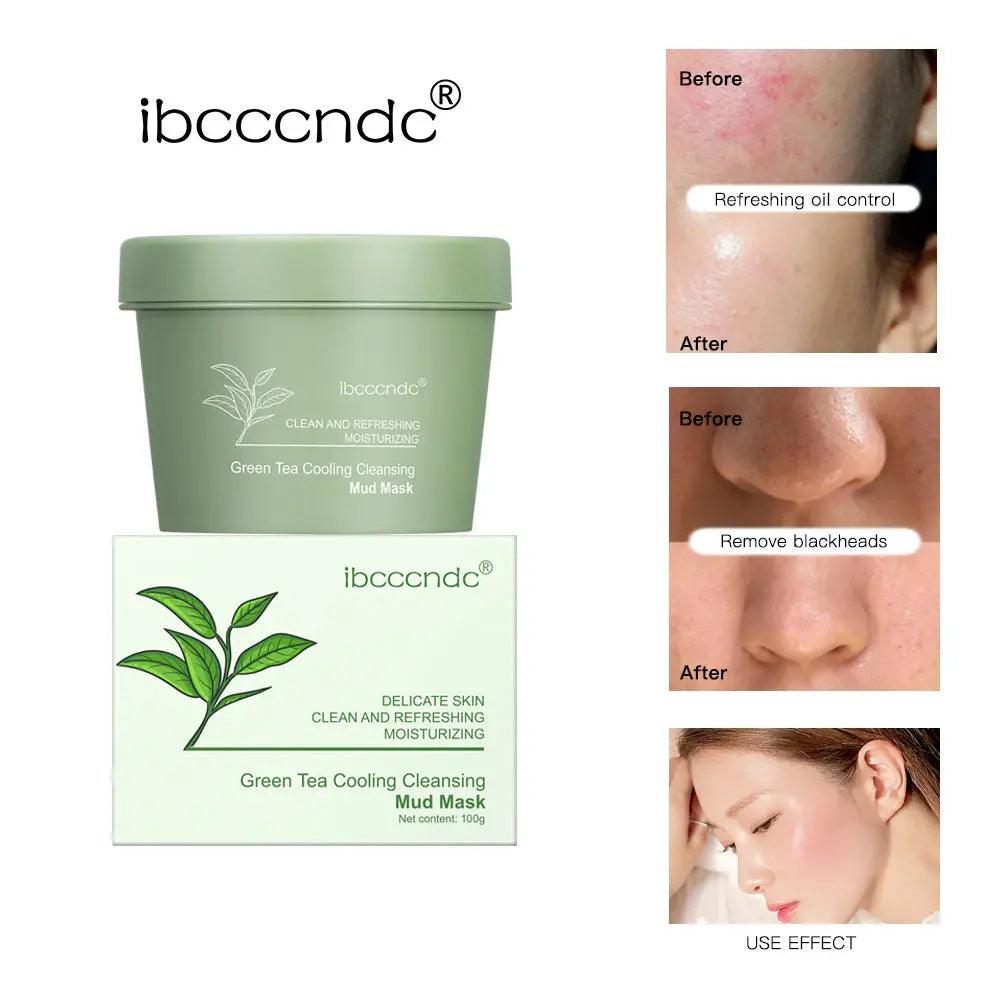 MMU016 ibcccndc Green Tea Cooling Cleansing Mud Mask - Mariam's Collection