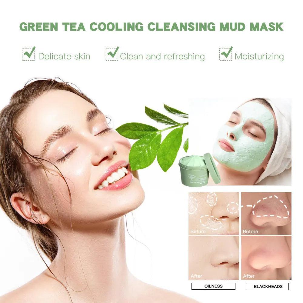 MMU016 ibcccndc Green Tea Cooling Cleansing Mud Mask - Mariam's Collection