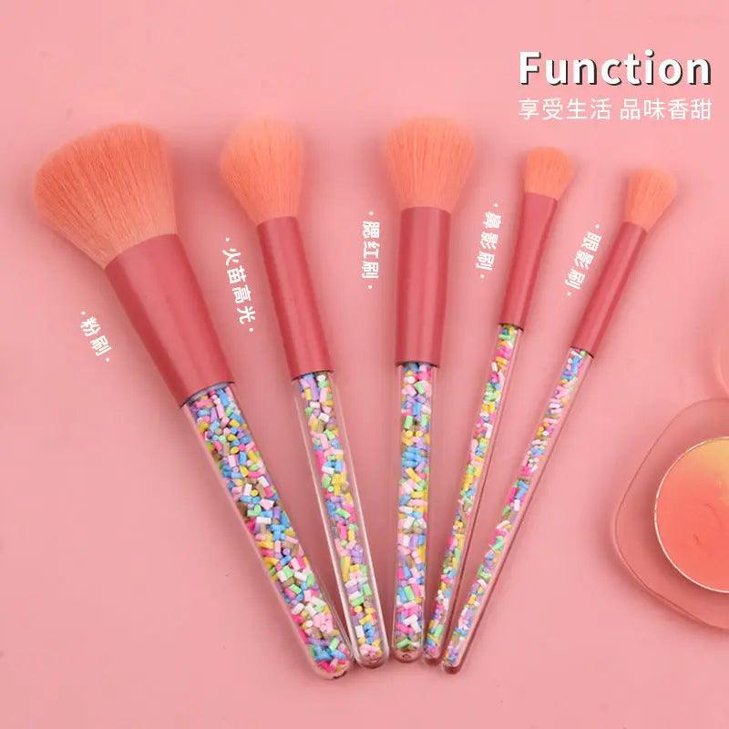 MMU026 makeup brushes set in candy color - Mariam's Collection