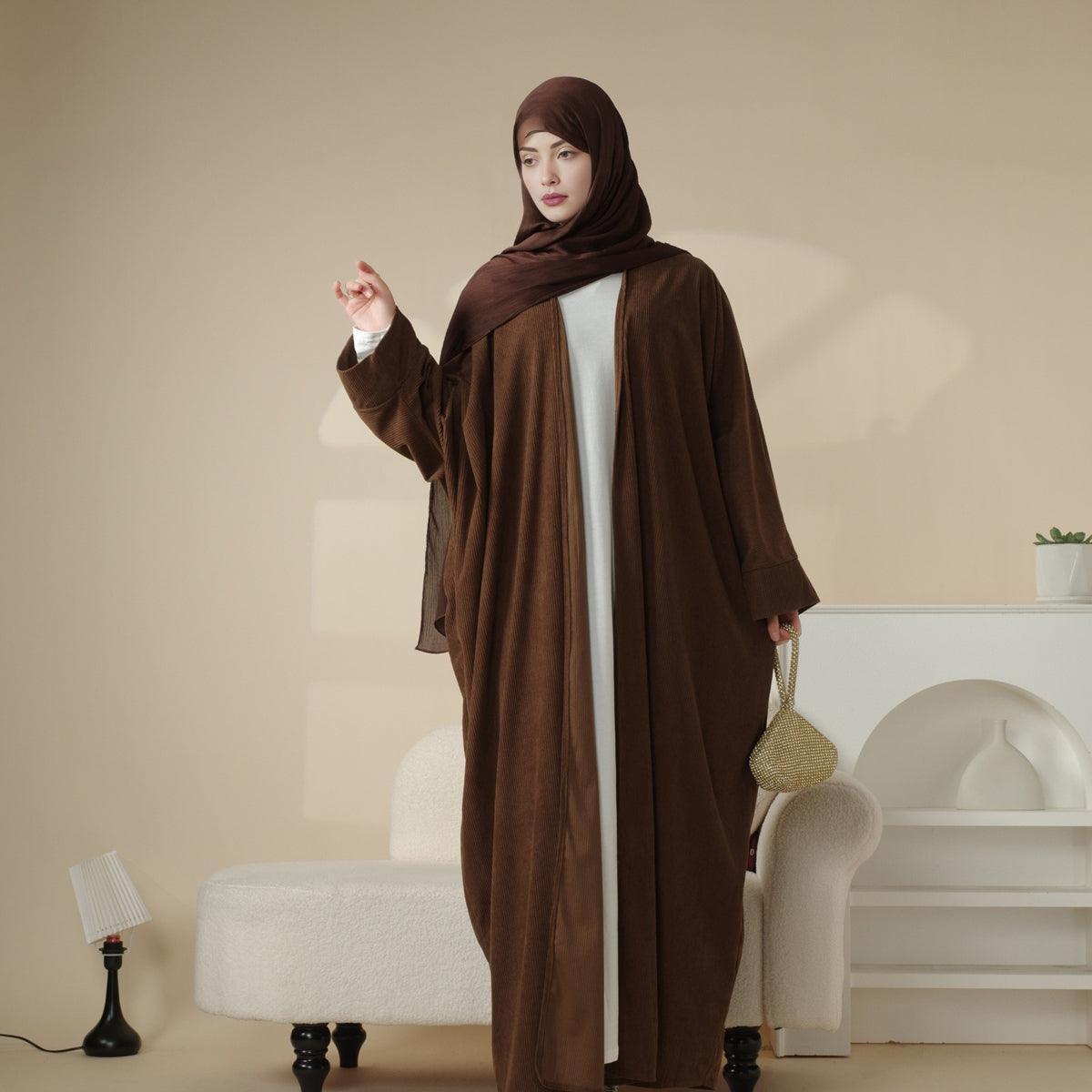 Corduroy Cardigan Open Abaya | Best Corduroy Abaya