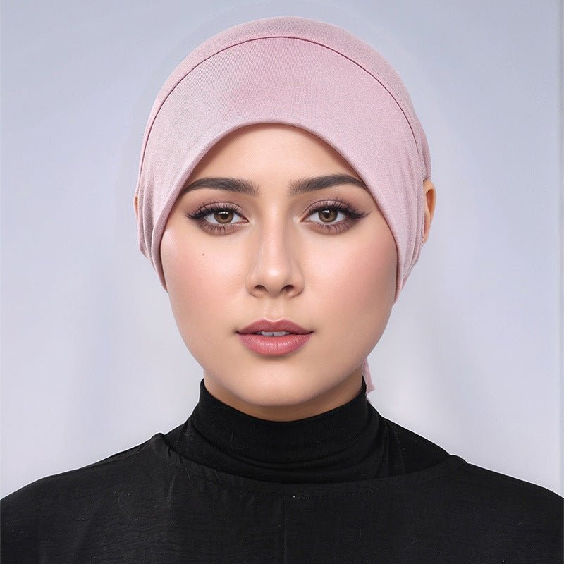 Modal Elasticated Strappy Cap Adjustable Hijab Bottom Cap (MH099) - Mariam's Collection