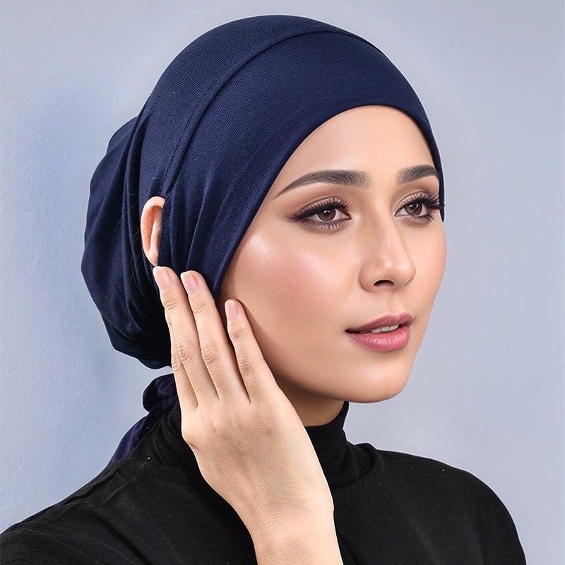 Modal Elasticated Strappy Cap Adjustable Hijab Bottom Cap (MH099) - Mariam's Collection