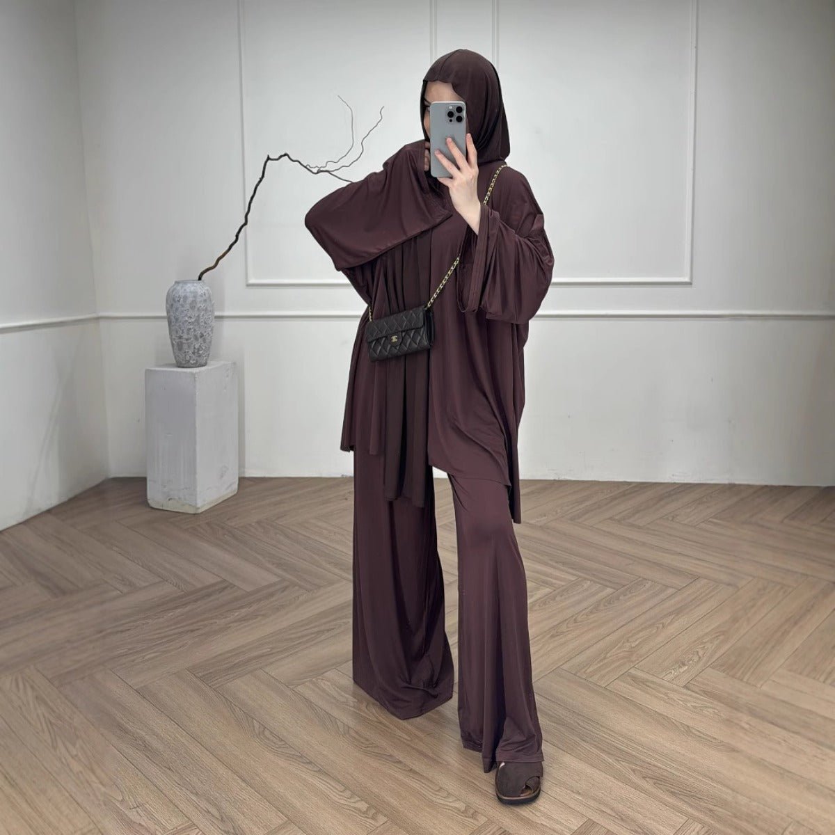 Modal Jersey Two - Piece Set | Muslim Women's Loose Fit Abaya. (MS098) - Mariam's Collection