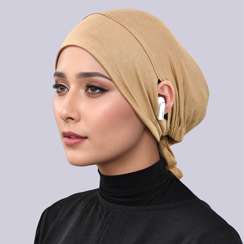 Modal Tie - Back Under Cap with Ear Openings(MH204) - Mariam's Collection