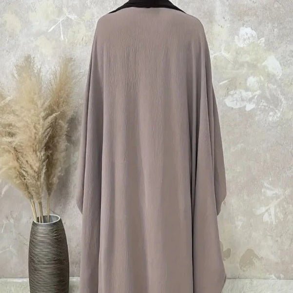 Modest Batwing Sleeve Loose Solid Color Maxi Abaya(MA172) - Mariam's Collection