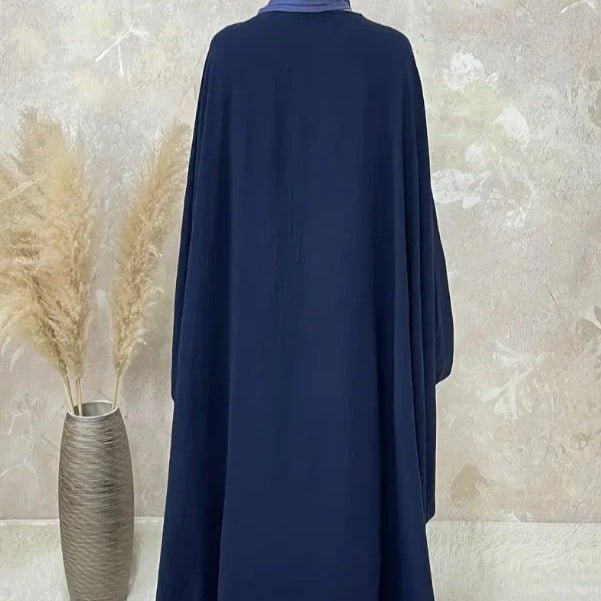 Modest Batwing Sleeve Loose Solid Color Maxi Abaya(MA172) - Mariam's Collection