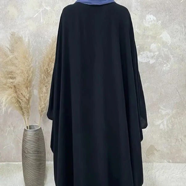 Modest Batwing Sleeve Loose Solid Color Maxi Abaya(MA172) - Mariam's Collection