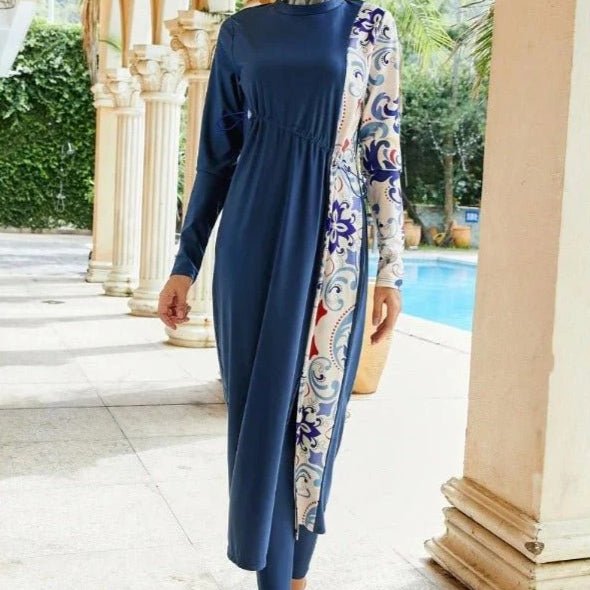 Modest Burkini Swimwear, Modest Swimwear for Muslim Women, Burkini With Hijab (MB018) - Mariam's Collection