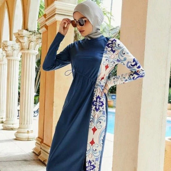Modest Burkini Swimwear, Modest Swimwear for Muslim Women, Burkini With Hijab (MB018) - Mariam's Collection