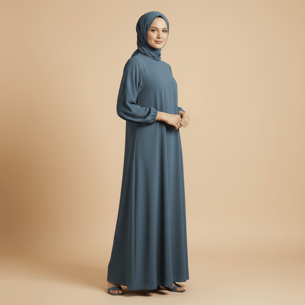 Modest Luxury Premium Nida Abaya | Zoom Umbrella Cut Summer Abaya (MA233) - Mariam's Collection