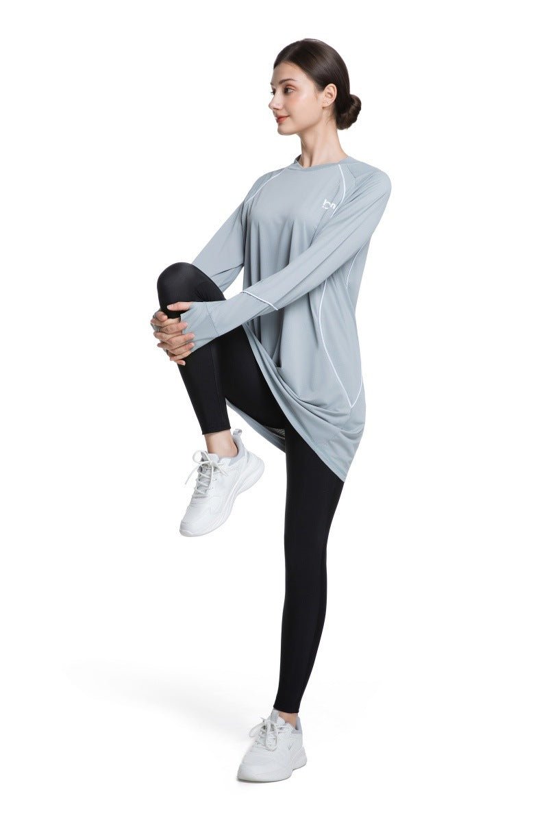 Modest Quick - Dry Activewear Long Sleeve Sports Top (MS290) - Mariam's Collection