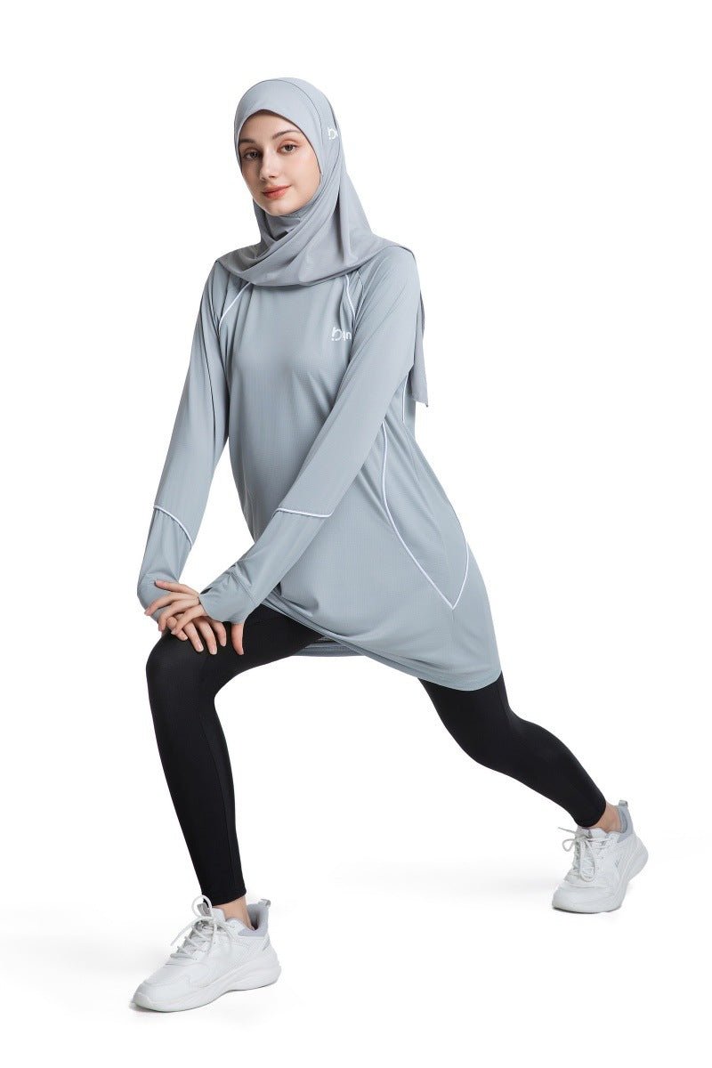 Modest Quick - Dry Activewear Long Sleeve Sports Top (MS290) - Mariam's Collection
