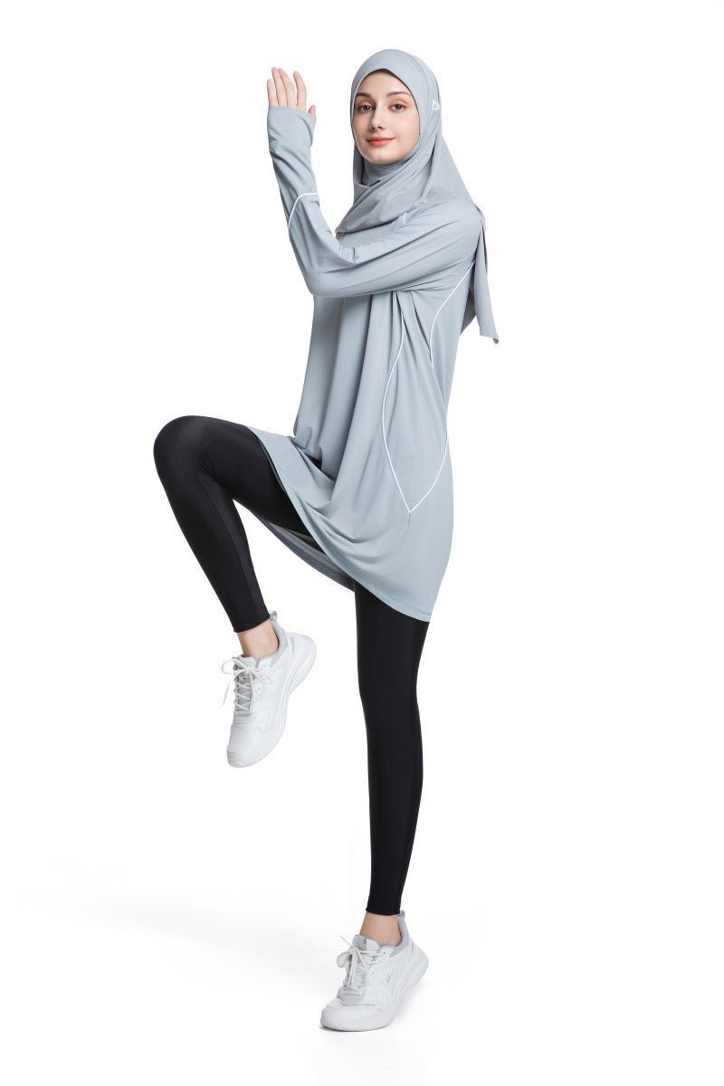 Modest Quick - Dry Activewear Long Sleeve Sports Top (MS290) - Mariam's Collection