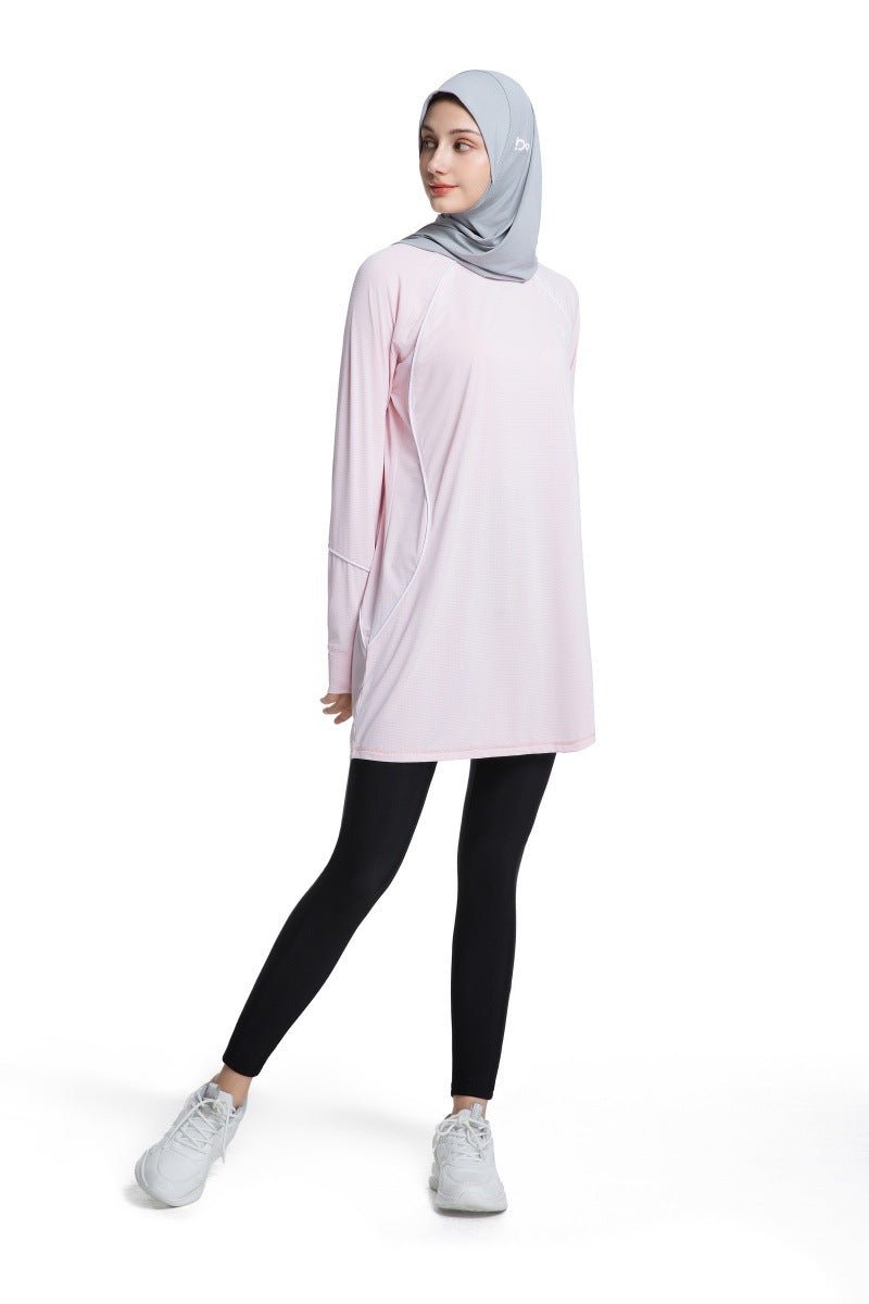 Modest Quick - Dry Activewear Long Sleeve Sports Top (MS290) - Mariam's Collection