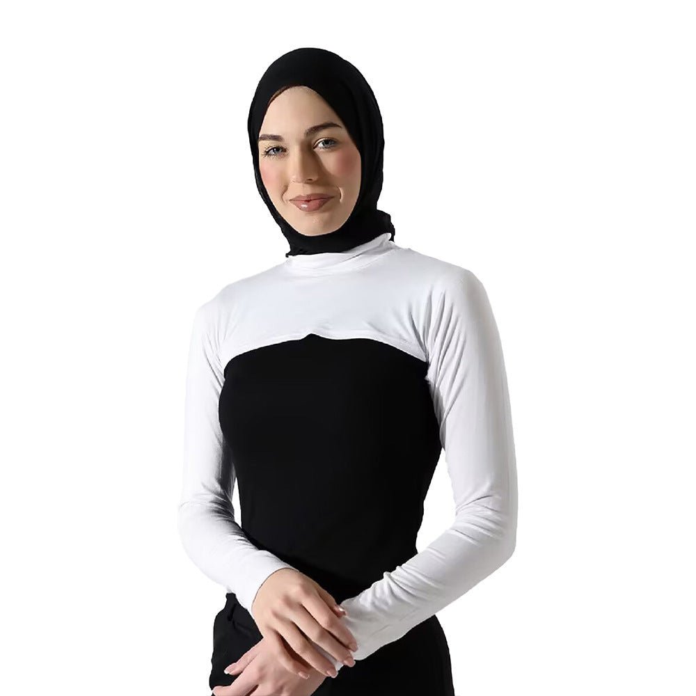 🎁 Modest Shoulder - Cover Base Layer Versatile Sleeveless Inner Top with Attached Sleeves | One Size (MAC409) (100% off) - Mariam's Collection