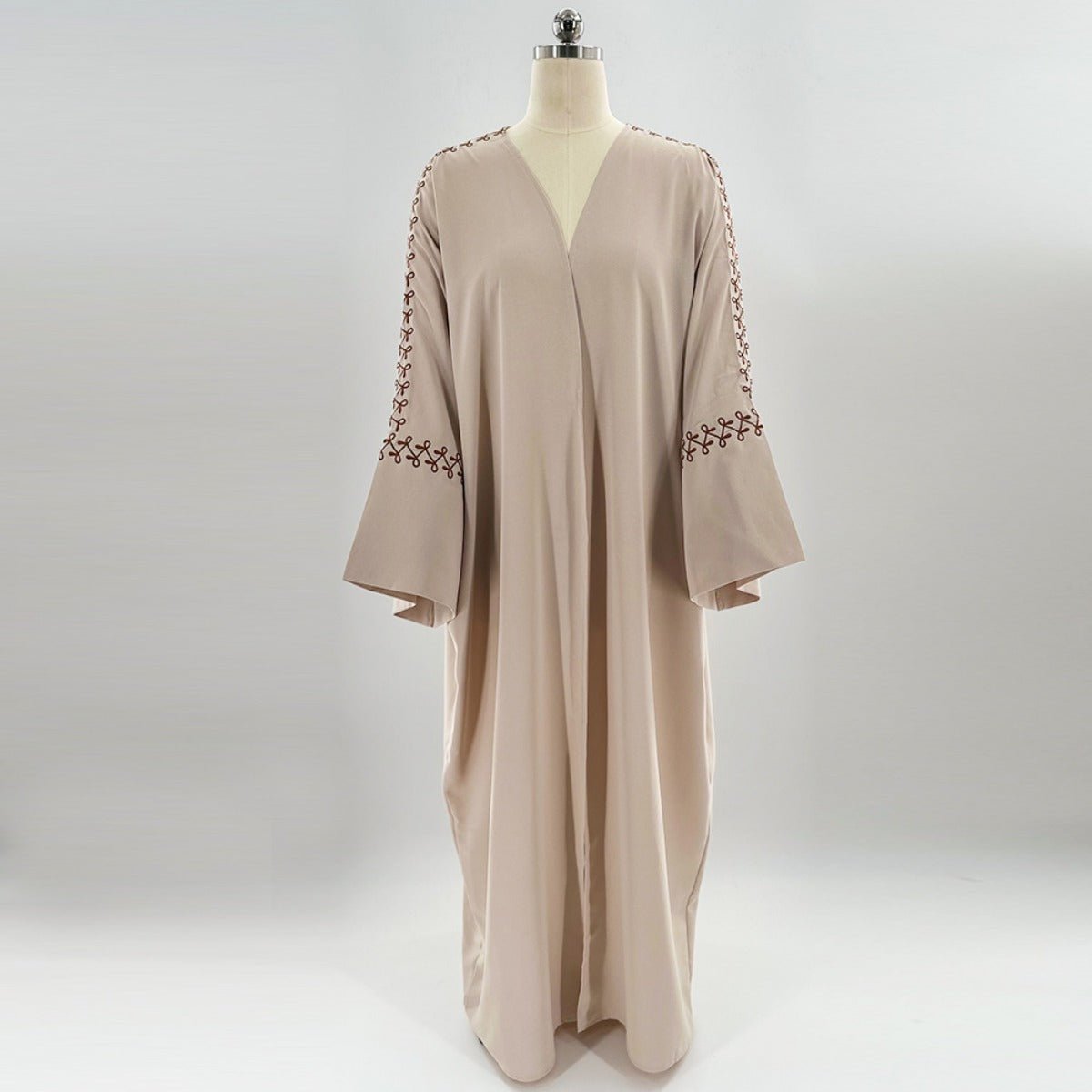 Moonlight Embroidered Abaya Set | Batwing Sleeve Robe with Matching Hijab. (MOA183) - Mariam's Collection