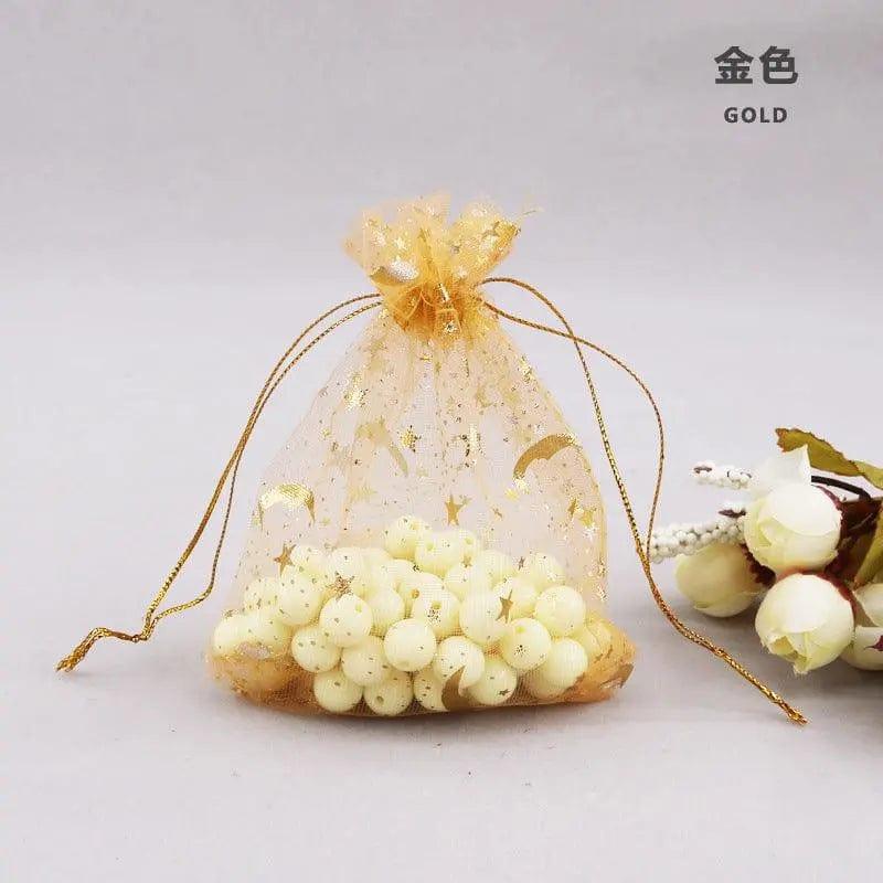 MR010 100 Pcs 3.5*4.7 Inches Moon Star Candy Bags, Ramadan Gift Bags. - Mariam's Collection