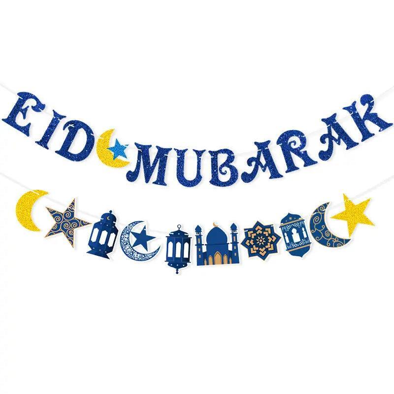 MR027 EID MUBARAK Flash Party Decoration Banner - Mariam's Collection