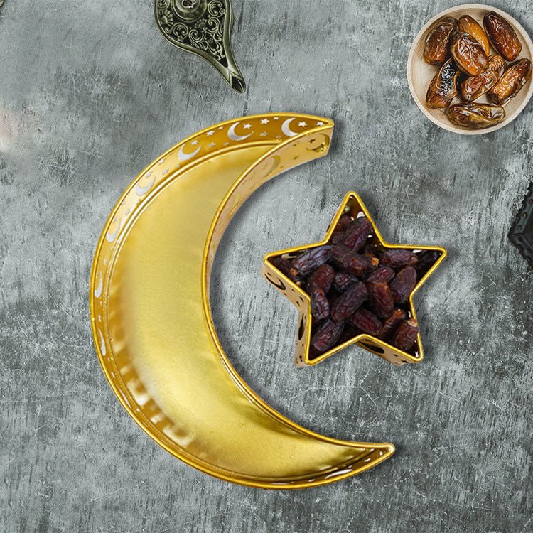 MR029 Ramadan Tray, Iron Festive Moon Tray - Mariam's Collection