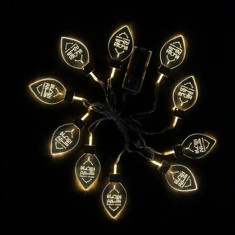 MR040 LED Moon Leaf Shape Lamp, Ramadan Decoration - Mariam's Collection