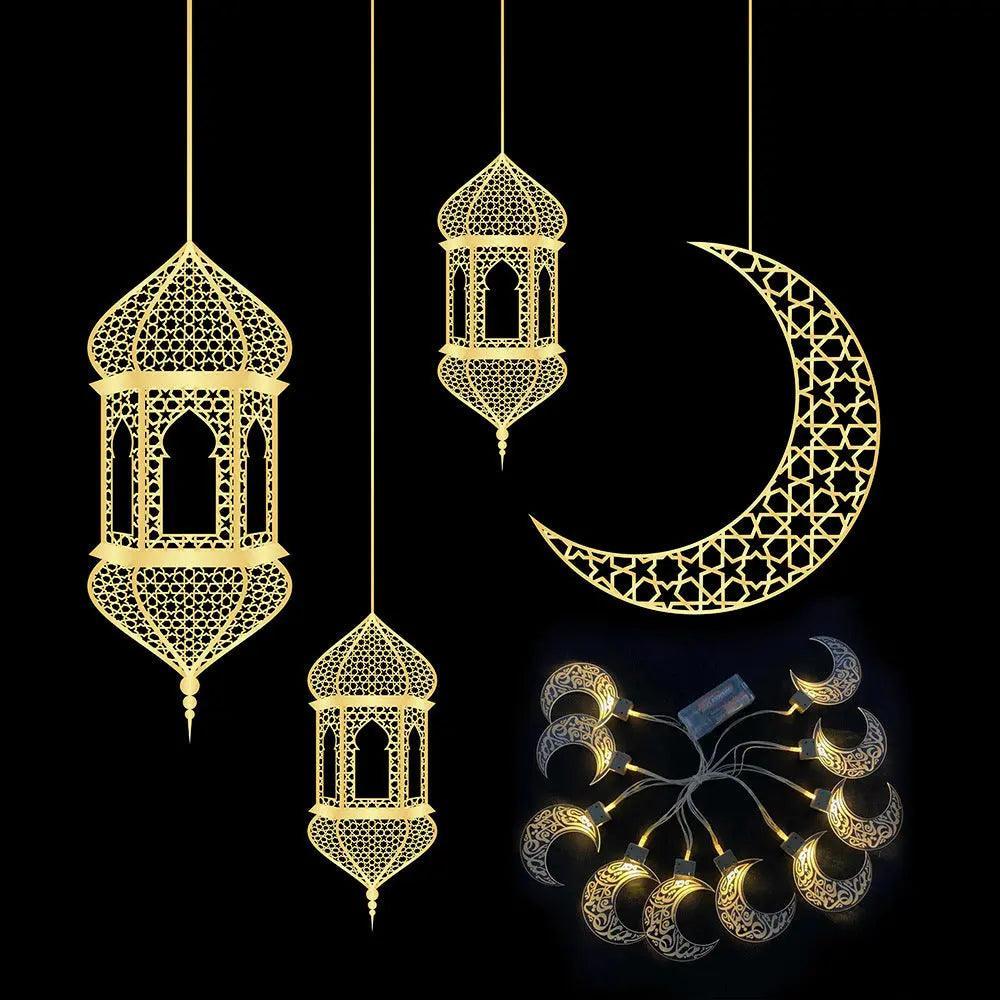 MR040 LED Moon Leaf Shape Lamp, Ramadan Decoration - Mariam's Collection