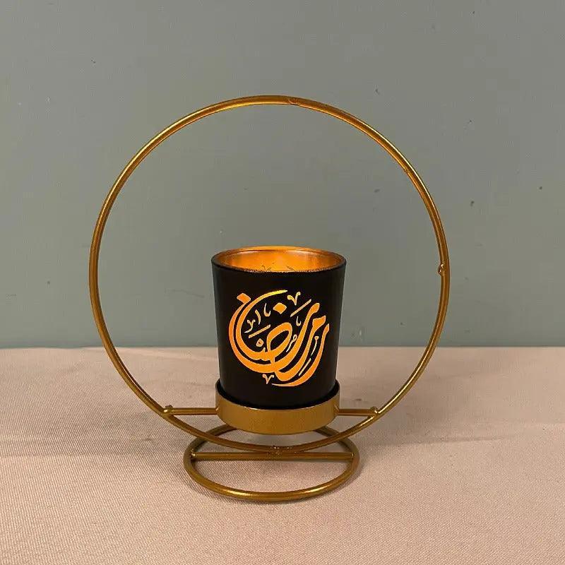 MR041 iron candlestick moon star lamp, ramadan decoration - Mariam's Collection