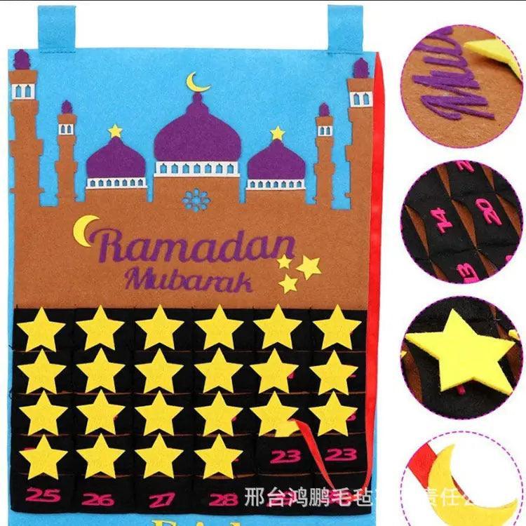 MR044 Calendar Fabric Ramadan Hanging Pendant - Mariam's Collection