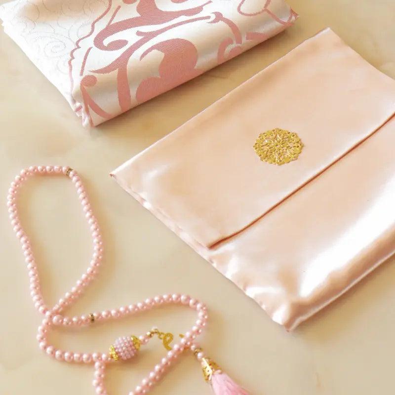 Eid Saeed Quran Gift Box Set - Prayer Mat, Quran & Tasbih - Pink Eid Saeed Quran Gift Box Set - Prayer Mat, Quran & Tasbih - Pink