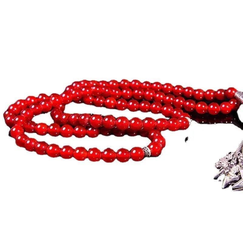 MR051 Agate Tasbeeh - Natural Crystal Prayer Beads for Muslim Misbaha - Mariam's Collection