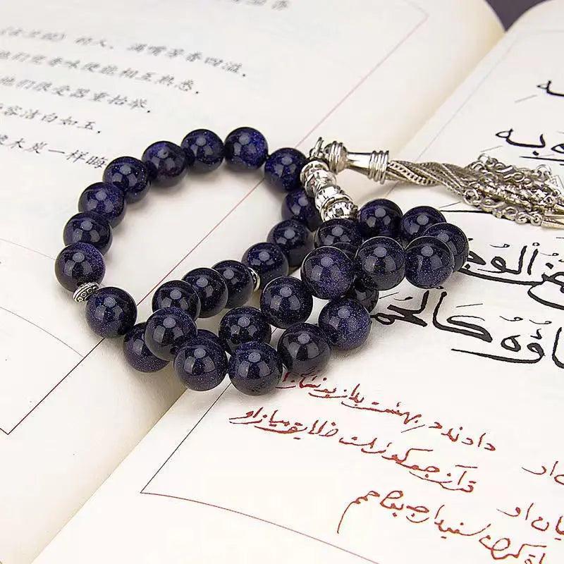MR051 Agate Tasbeeh - Natural Crystal Prayer Beads for Muslim Misbaha - Mariam's Collection