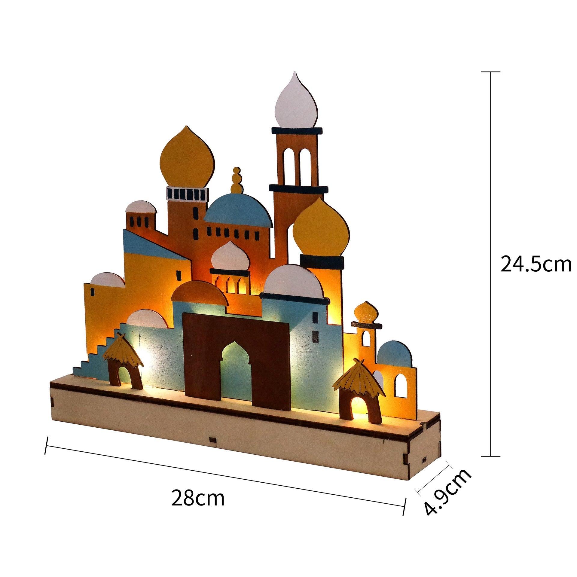 MR059 Wooden LED MASJID Shape Atmosphere Light - Mariam's Collection