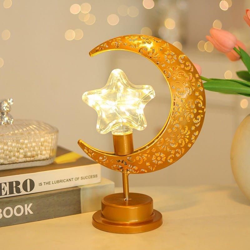 MR060 LED Wrought Iron Moon Lamp - Mariam's Collection