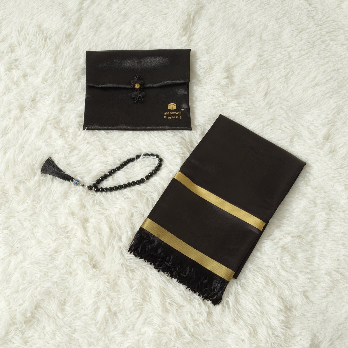 MR065 Eco - Friendly New Luxury Prayer Mat and Tasbeeh Set - Mariam's Collection