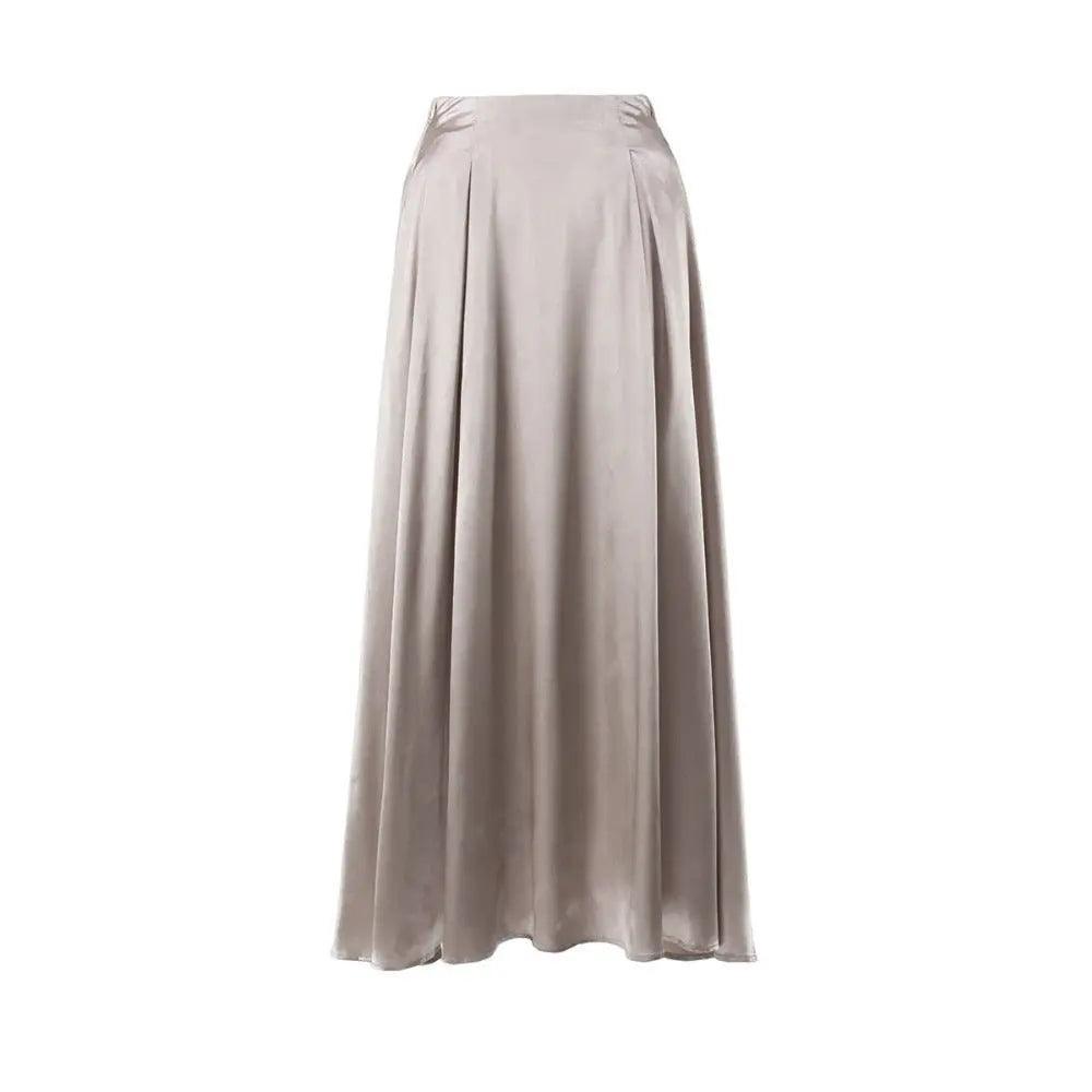 MS006 Satin High Waisted Maxi Skirts - Mariam's Collection