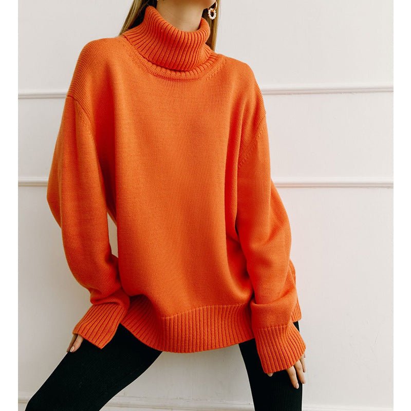 MS055 Classic Versatile Turtleneck Pullover Sweater - Mariam's Collection