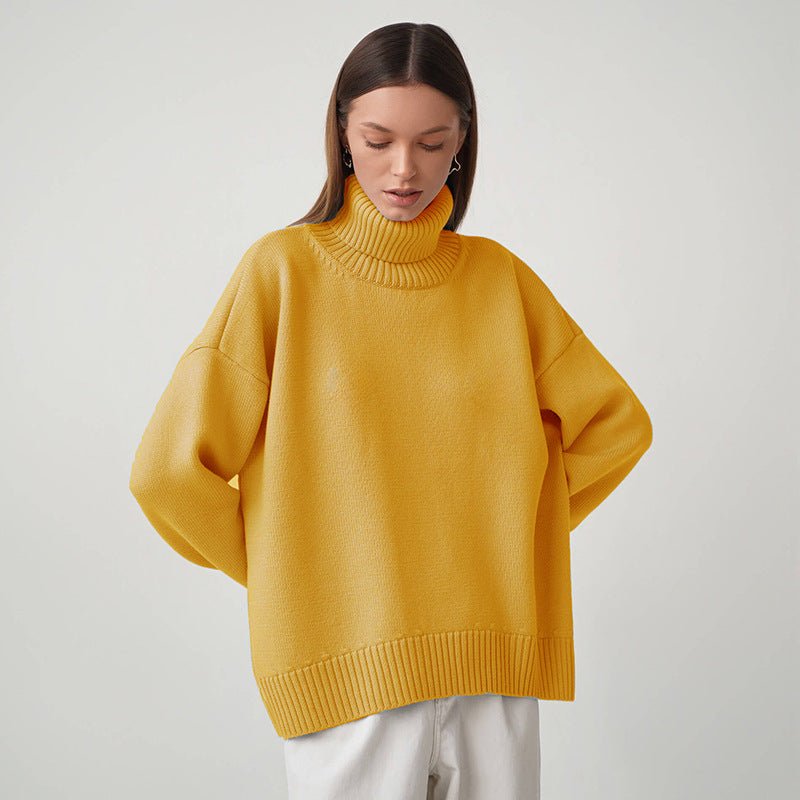 MS055 Classic Versatile Turtleneck Pullover Sweater - Mariam's Collection