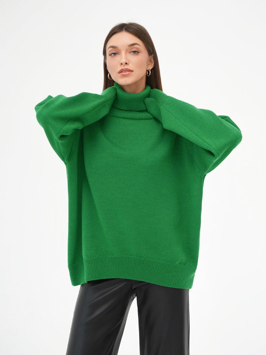 MS055 Classic Versatile Turtleneck Pullover Sweater - Mariam's Collection