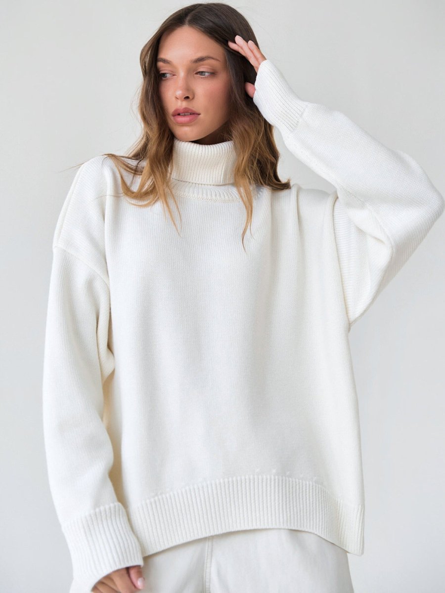 MS055 Classic Versatile Turtleneck Pullover Sweater - Mariam's Collection