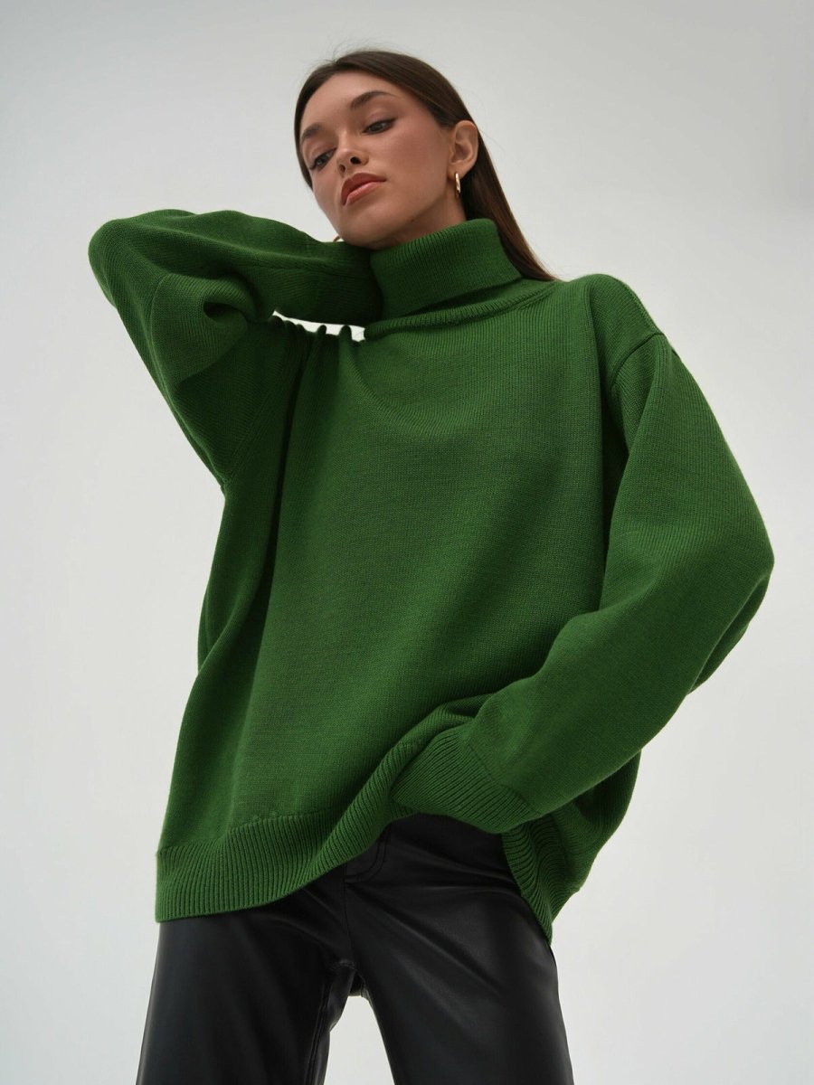 MS055 Classic Versatile Turtleneck Pullover Sweater - Mariam's Collection