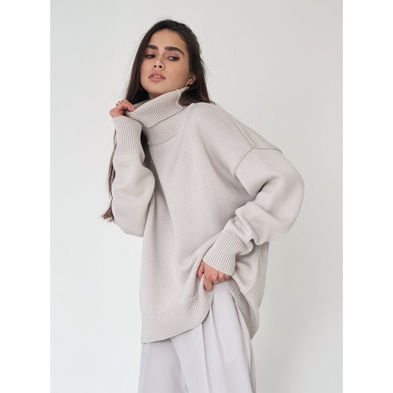 MS055 Classic Versatile Turtleneck Pullover Sweater - Mariam's Collection