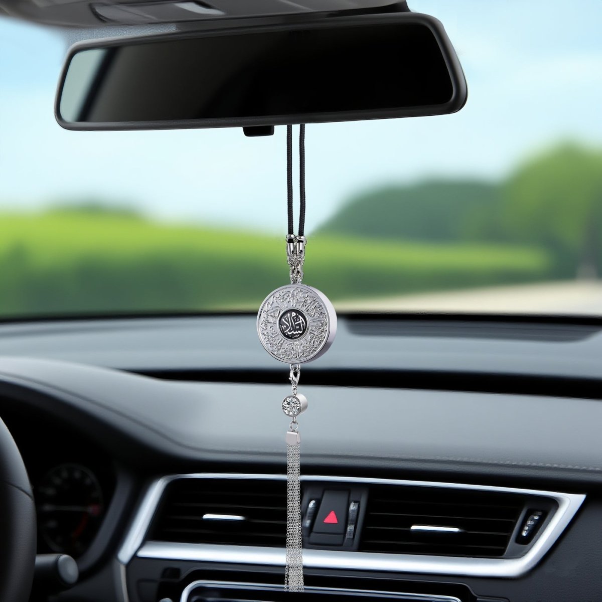 Muslim Car Accessories: Alloy Islamic Hanging Ornaments with Perfume Diffuser （MAC238） - Mariam's Collection