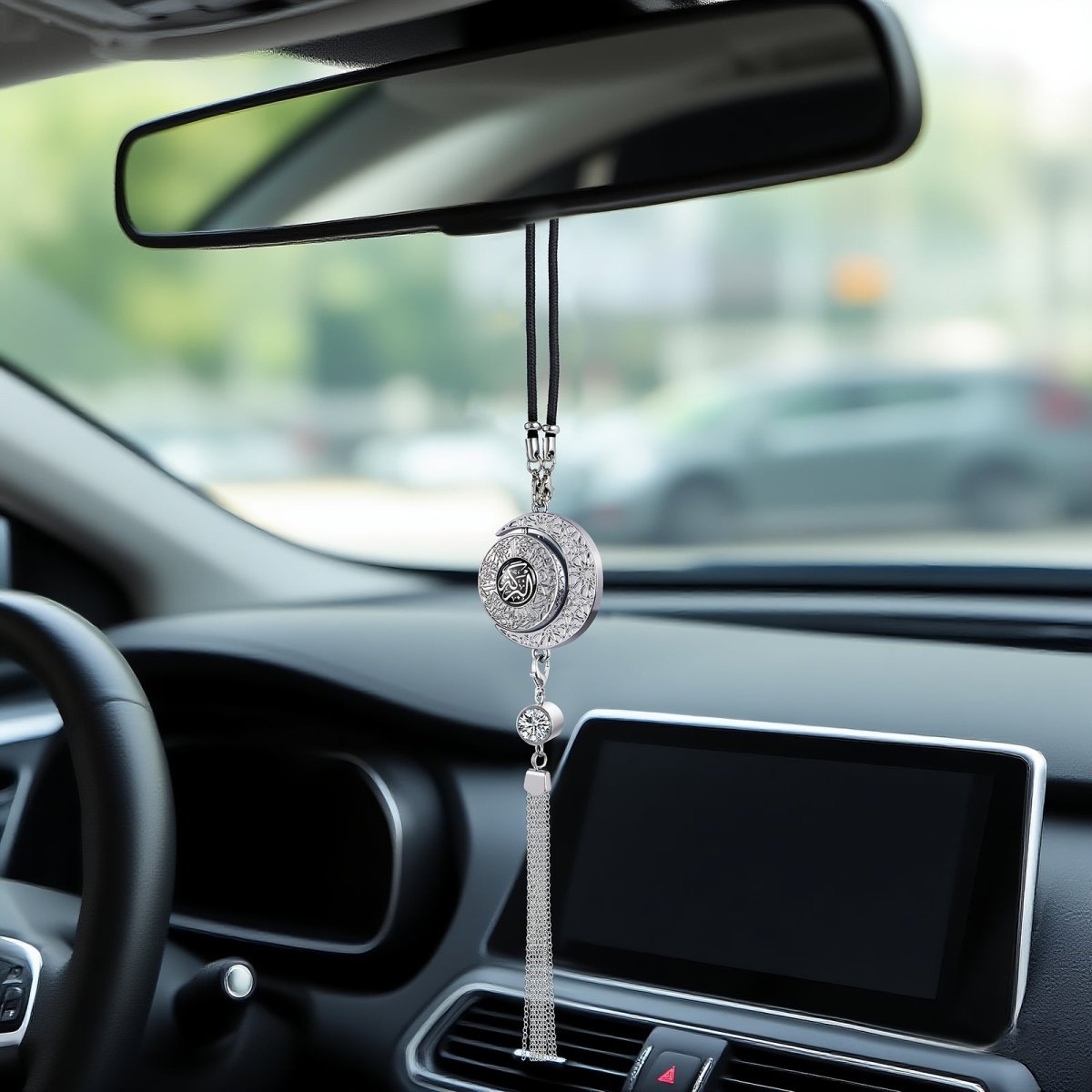 Muslim Car Accessories: Alloy Islamic Hanging Ornaments with Perfume Diffuser （MAC238） - Mariam's Collection