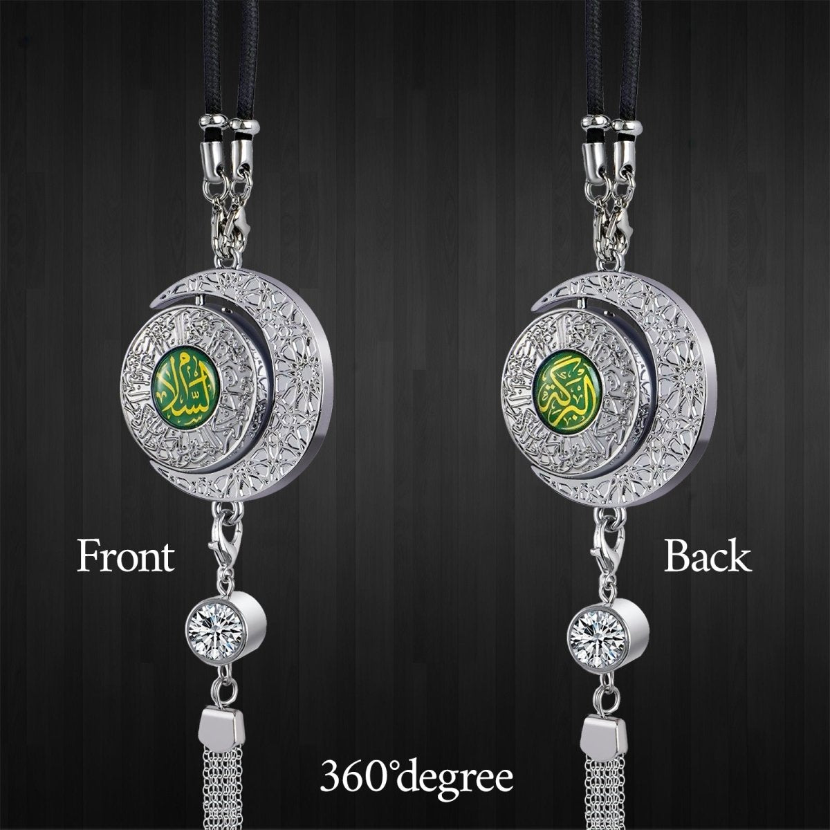 Muslim Car Accessories: Alloy Islamic Hanging Ornaments with Perfume Diffuser （MAC238） - Mariam's Collection