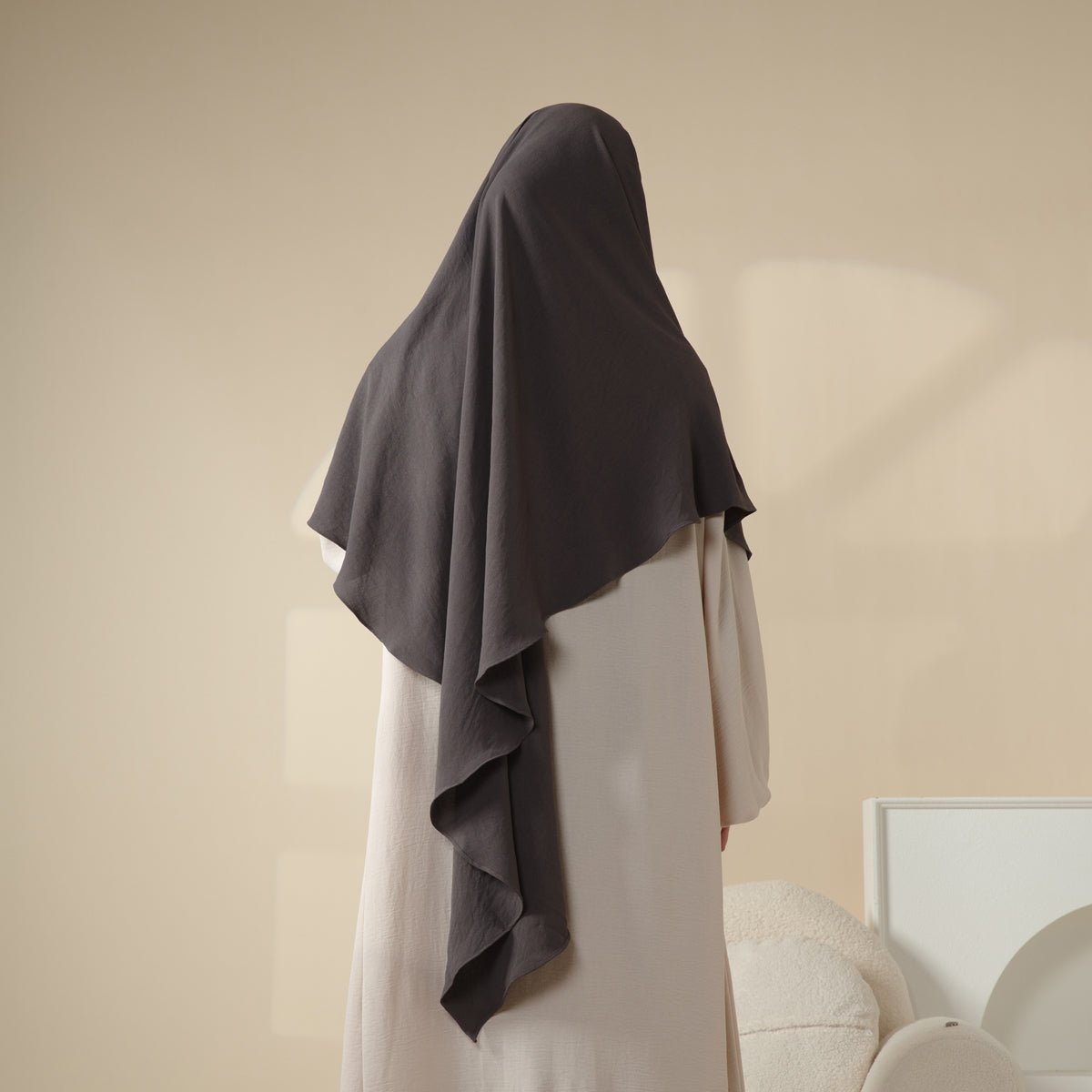 New Crepe 1 - Layer Khimar | Soft Crepe Material Khimar (MK009) - Mariam's Collection