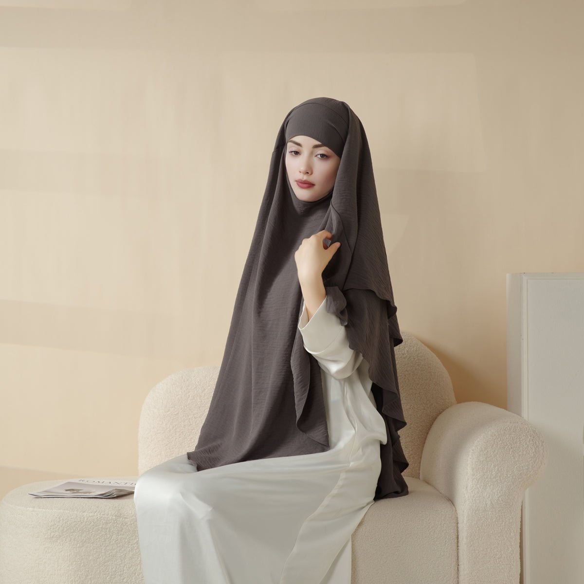 New Two-Layer Crepe Khimar By Mariam's Collection | 2025