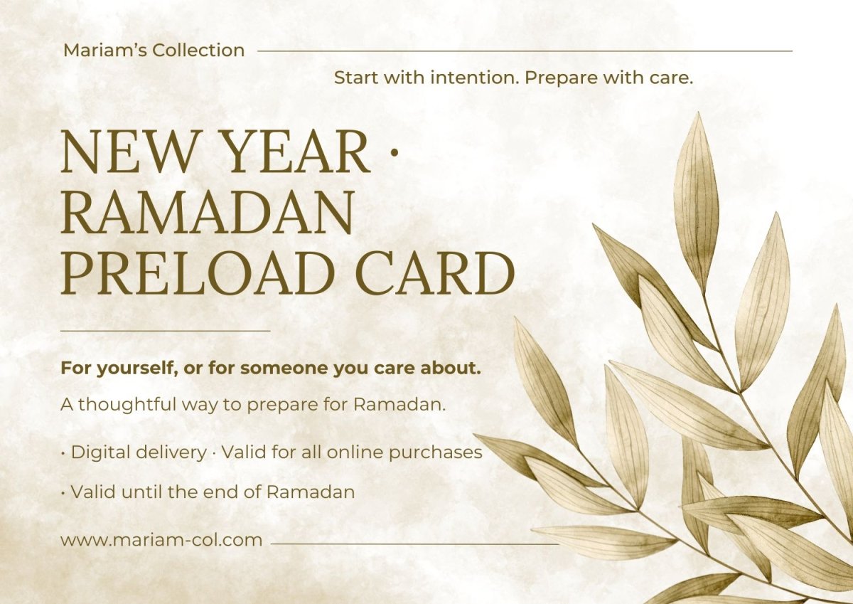 New Year Preload Card — Prepare for a Mindful Ramadan - Mariam's Collection