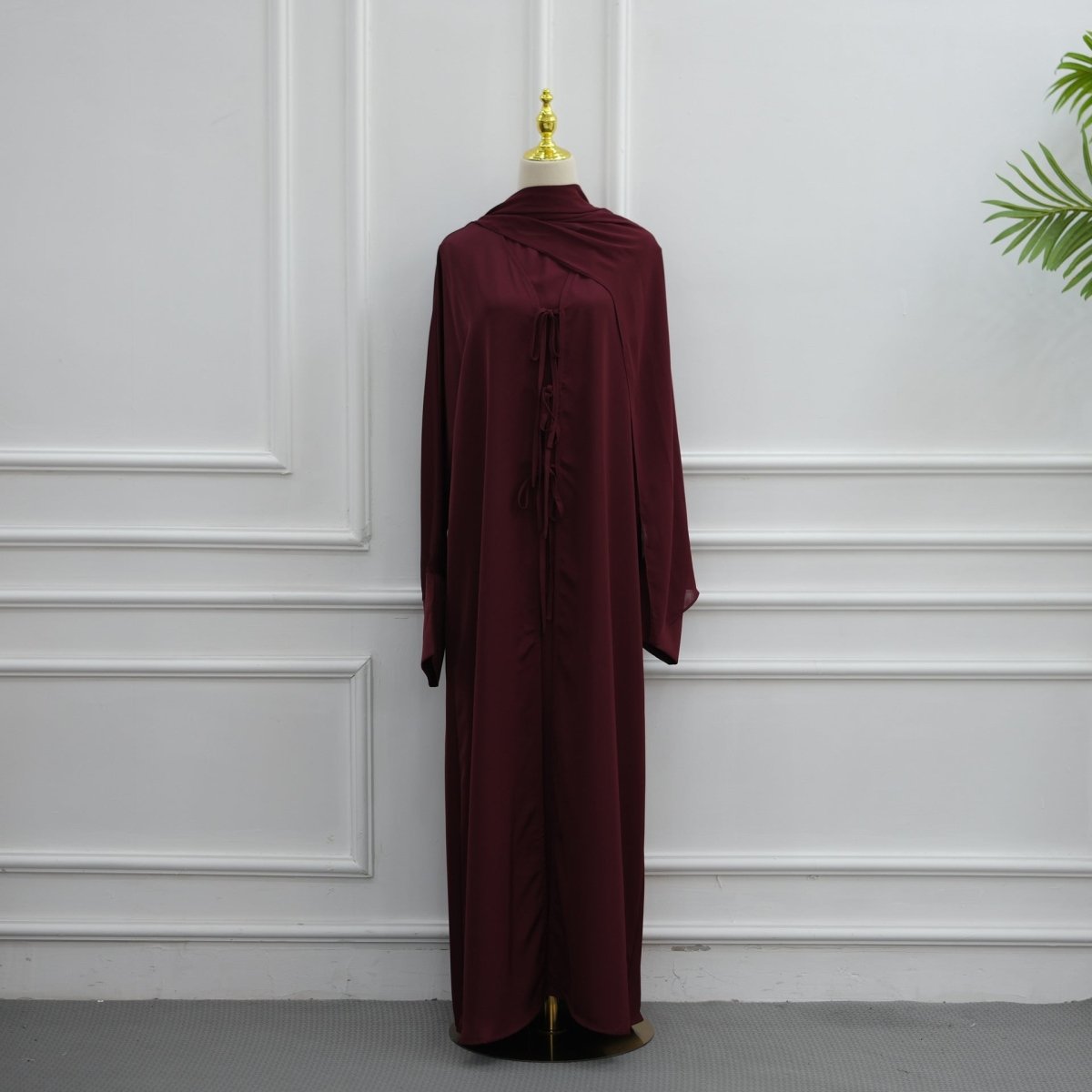 Nida Three-Piece Open Abaya Set(MOA340) - Mariam's Collection