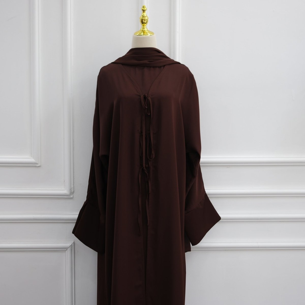 Nida Three-Piece Open Abaya Set(MOA340) - Mariam's Collection