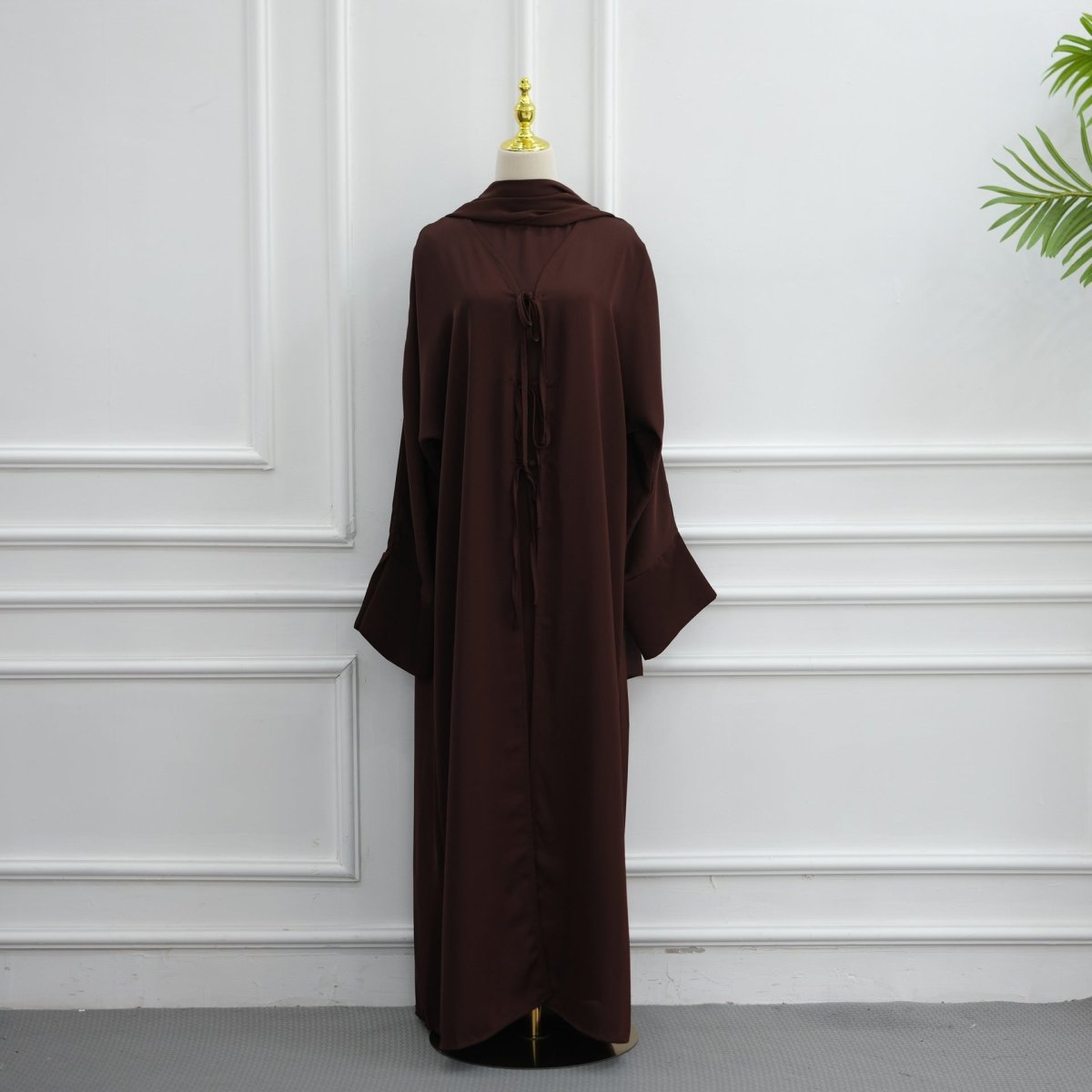 Nida Three-Piece Open Abaya Set(MOA340) - Mariam's Collection